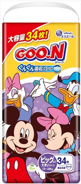 グーンぐんぐん吸収パンツＢＩＧより大きいサイズ　３４枚 【 大王製紙 】 【 オムツ 】