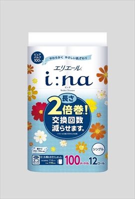 エリエールイーナトイレット１２Ｒシングル 【 大王製紙 】 【 トイレットペーパー 】