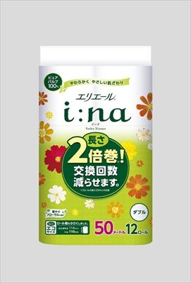エリエールイーナトイレット１２Ｒダブル 【 大王製紙 】 【 トイレットペーパー 】