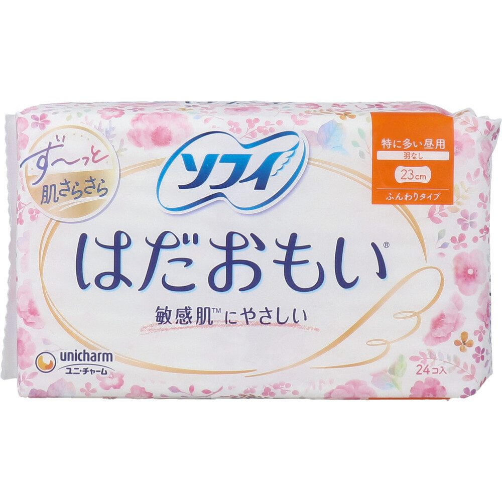 ソフィ はだおもい ふんわりタイプ 特に多い日の昼用 羽なし 23cm 24個入