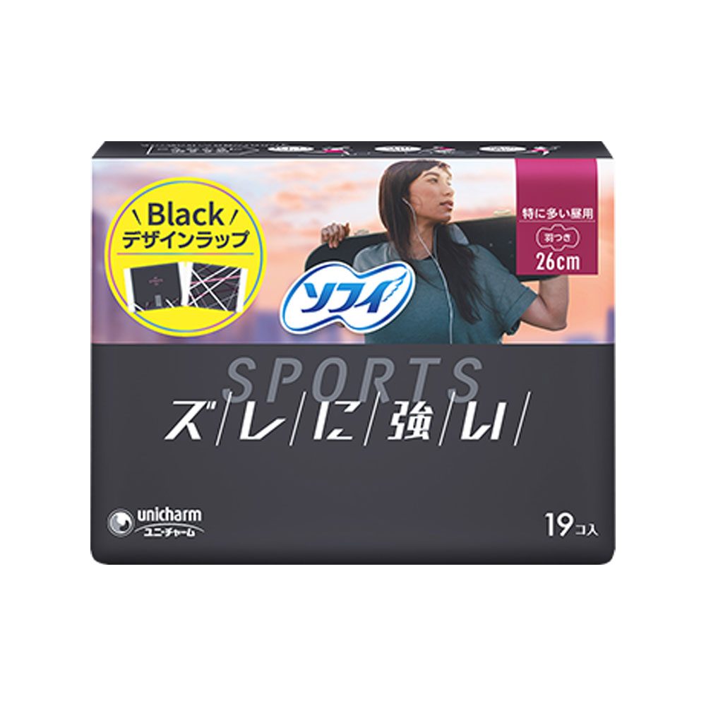 ソフィ SPORTS 特に多い昼用 26cm 羽つき 19個入