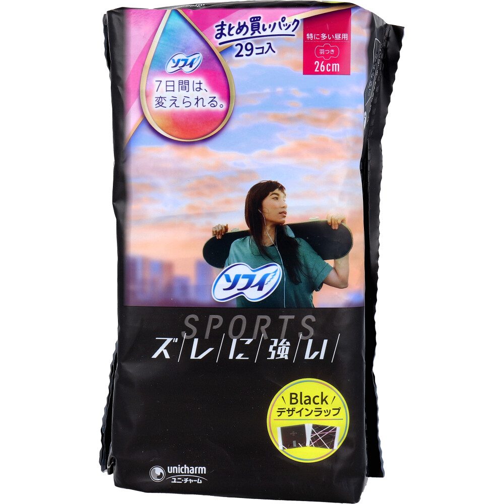 ソフィ SPORTS 特に多い昼用 羽つき 26cm 29個入
