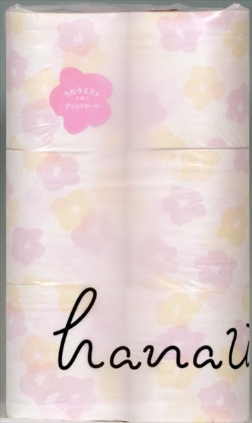 ｈａｎａｕｔａプリント　１２Ｗ　うたうミストの香り 【 西日本衛材 】 【 トイレットペーパー 】