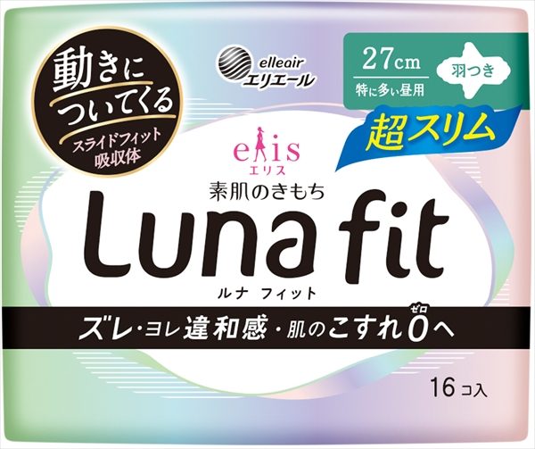 エリス素肌のきもちルナフィット超スリム羽つき