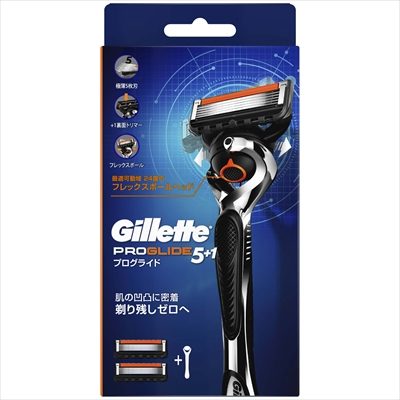 ジレット　プログライド５＋１　フレックスボール　マニュアル　ホルダー＋替刃２個付き