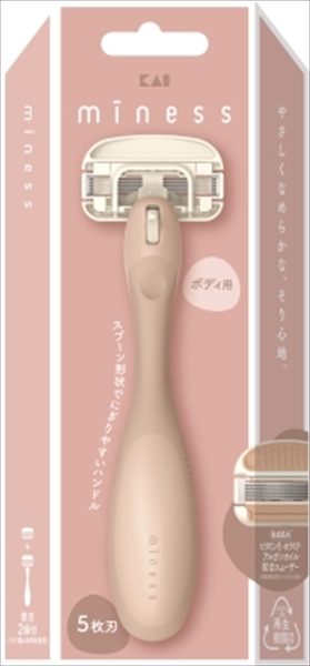ＧＡ０１３０　ｍｉｎｅｓｓ　ボディ用カミソリ　替刃２個付 【 貝印 】 【 女性用カミソリ 】