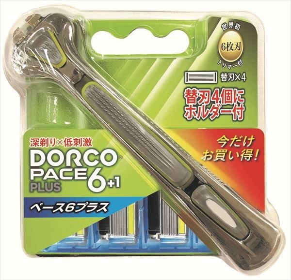 ペース６替刃４個プラスホルダー１本ＲＤ 【 ドルコ 】 【 男性用カミソリ 】