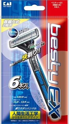 ベスティＥＸ（首振り）６Ｐ 【 貝印 】 【 男性用カミソリ 】