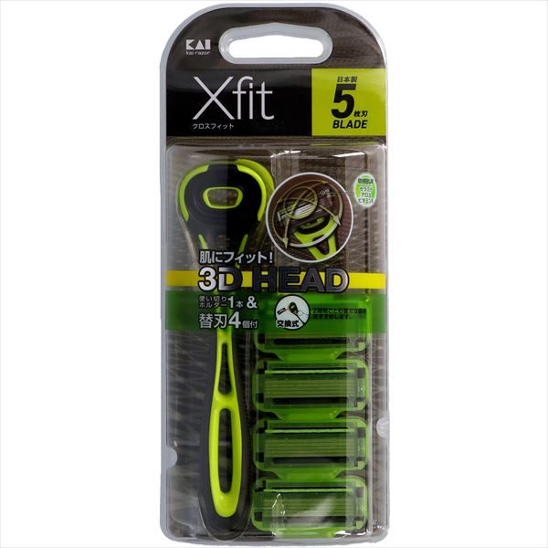 Ｘｆｉｔ　敏感肌用　（替刃４個付）　スリムパック 【 貝印 】 【 男性用カミソリ 】