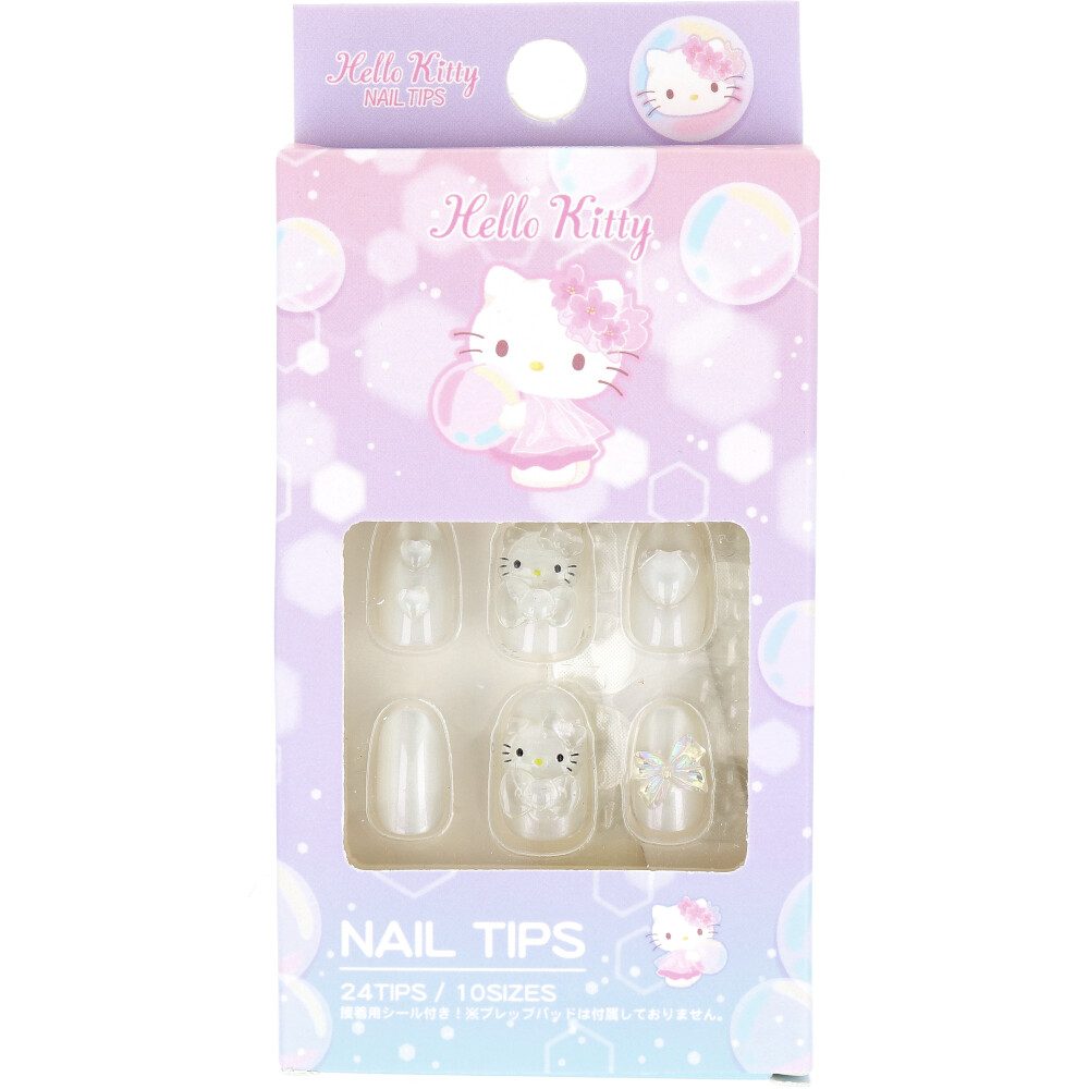 ハローキティ ネイルチップ クリア 24枚入