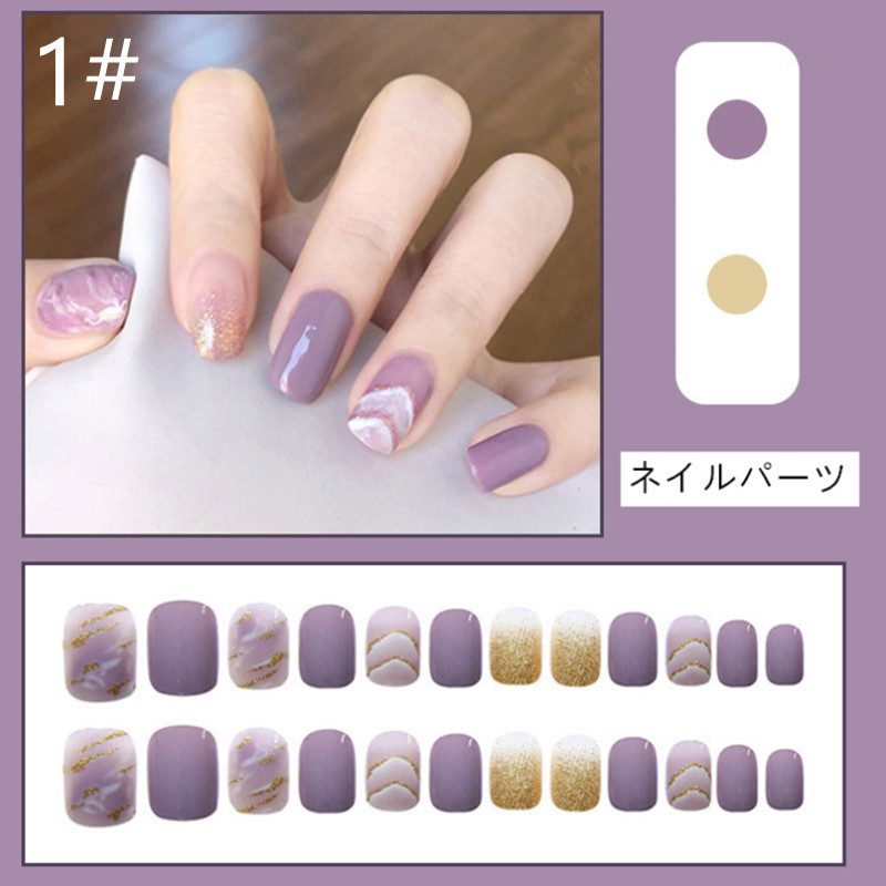 新作 ネイルプレート 美爪チップ ネイルチップ 両面粘着テープ付き ２４枚入り DIYネイル用品