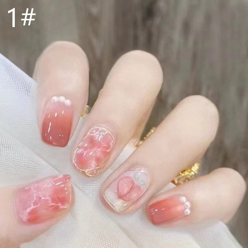 新作 ネイルプレート 美爪チップ ネイルチップ 両面粘着テープ付き 24枚入り DIYネイル用品