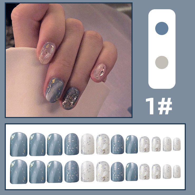 美爪チップ 24枚入り ネイルプレート ネイルチップ DIYネイル用品 貼るだけ