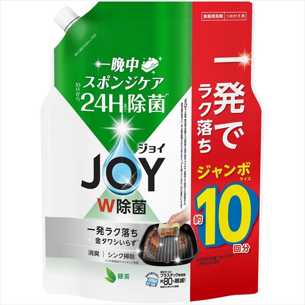 除菌ジョイコンパクト緑茶の香り詰替ジャンボサイズ 【 P&G 】 【 食器用洗剤 】