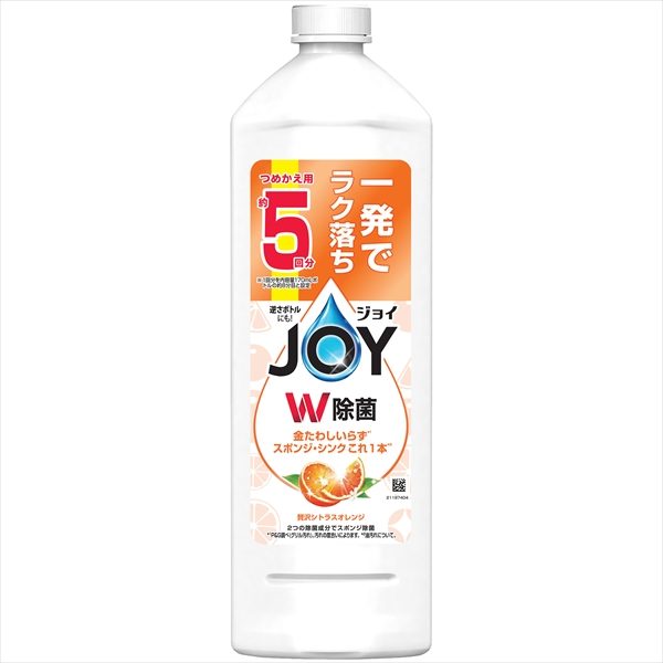 除菌ジョイコンパクト　贅沢シトラスオレンジの香り　詰替特大【 Ｐ＆Ｇ 】 【 食器用洗剤 】