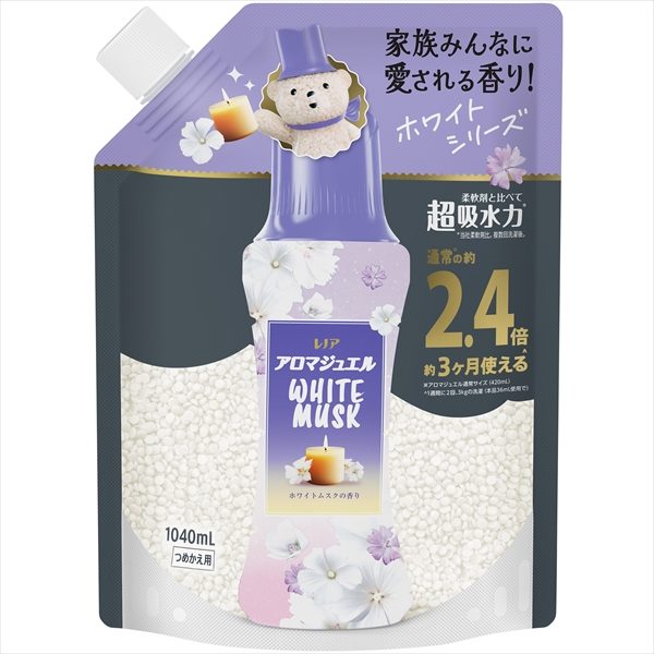 レノアアロマジュエルホワイトムスクの香りつめかえ用特大サイズ 【 Ｐ＆Ｇ 】
