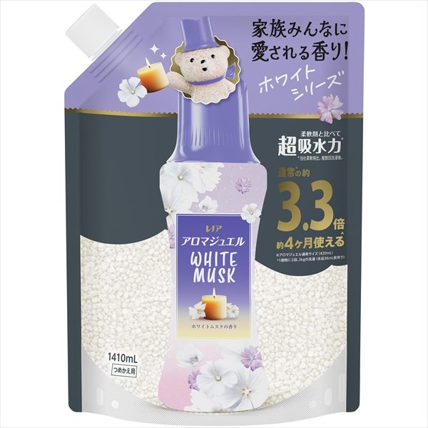 レノアアロマジュエルホワイトムスクの香りつめかえ用超特大サイズ 【 Ｐ＆Ｇ 】