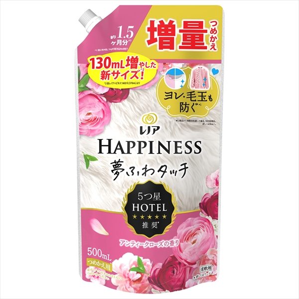 レノアハピネス夢ふわタッチ華やかに香るアンティークローズの香り詰替増量サイズ 【 Ｐ＆Ｇ 】
