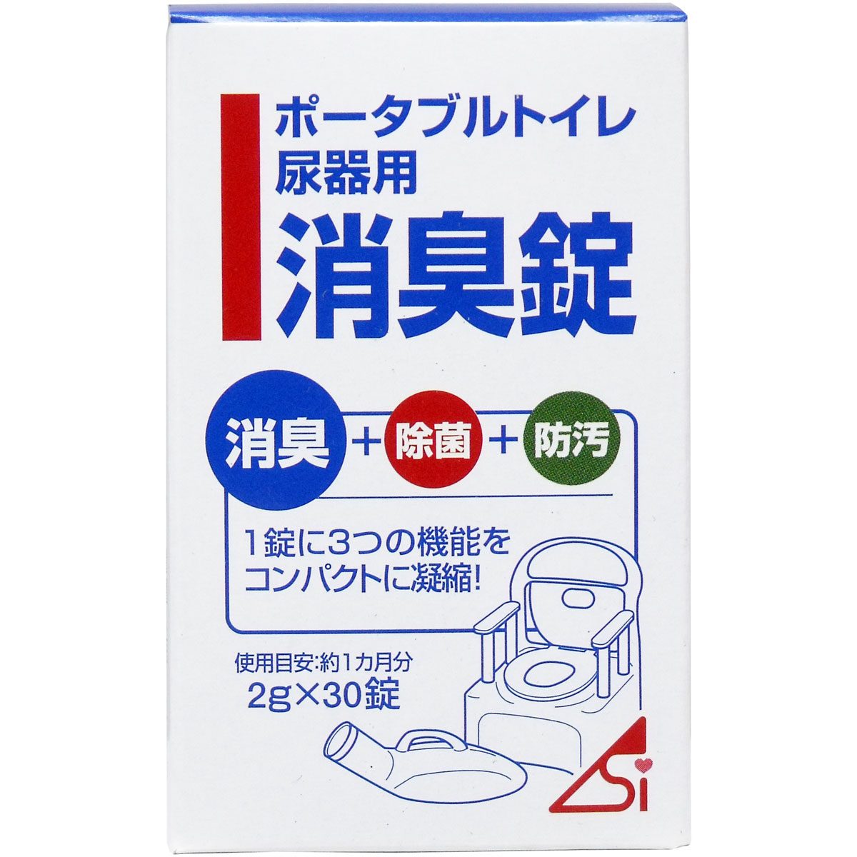 ポータブルトイレ尿器用消臭錠 ２ｇ×３０錠