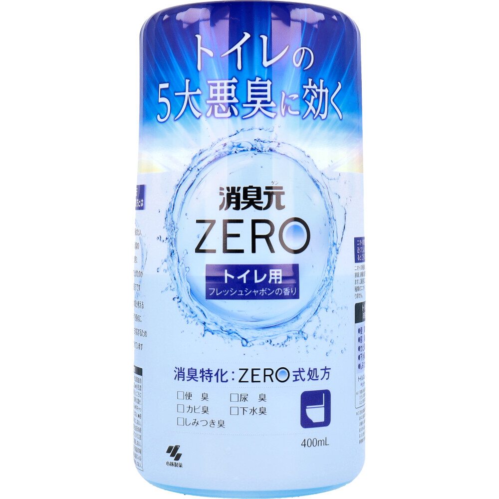 消臭元 ZERO(ゼロ) トイレ用 フレッシュシャボンの香り 400mL