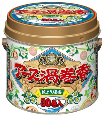 アース　渦巻き30巻缶入 【 アース製薬 】 【 殺虫剤・ハエ・蚊 】