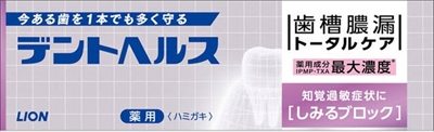 デントヘルス薬用ハミガキしみるブロック 85g 【 ライオン 】 【 歯磨き 】