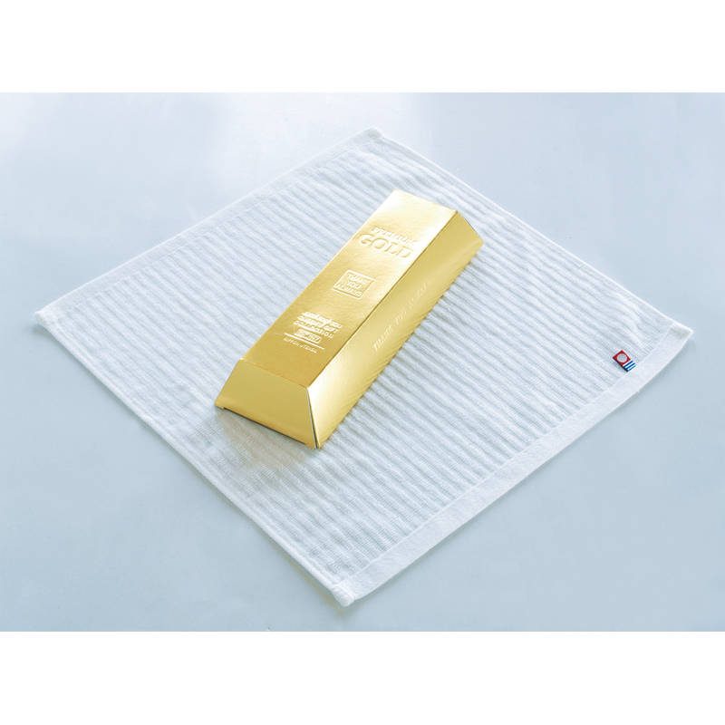 金塊パッケージ入り今治純白ハンドタオル TGO0507601