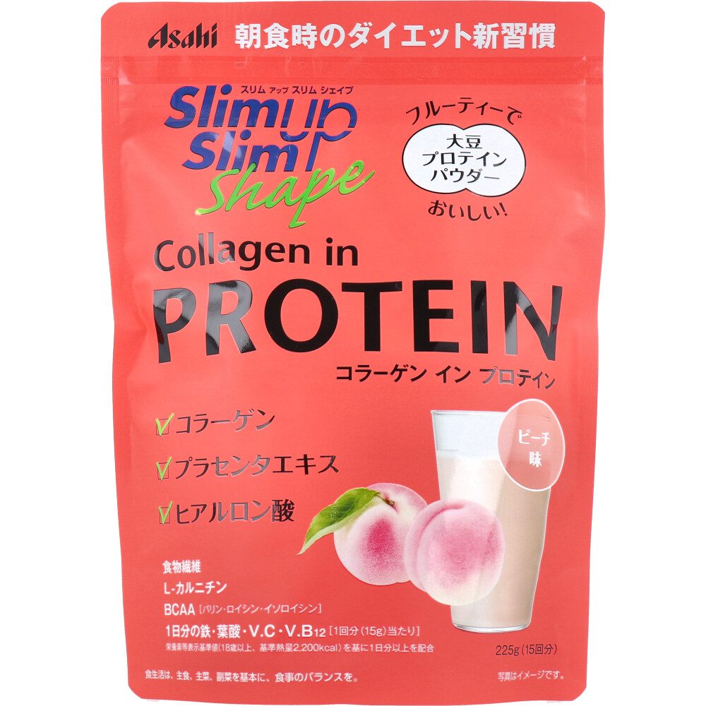 スリムアップスリムシェイプ コラーゲン イン プロテイン ピーチ味 225g