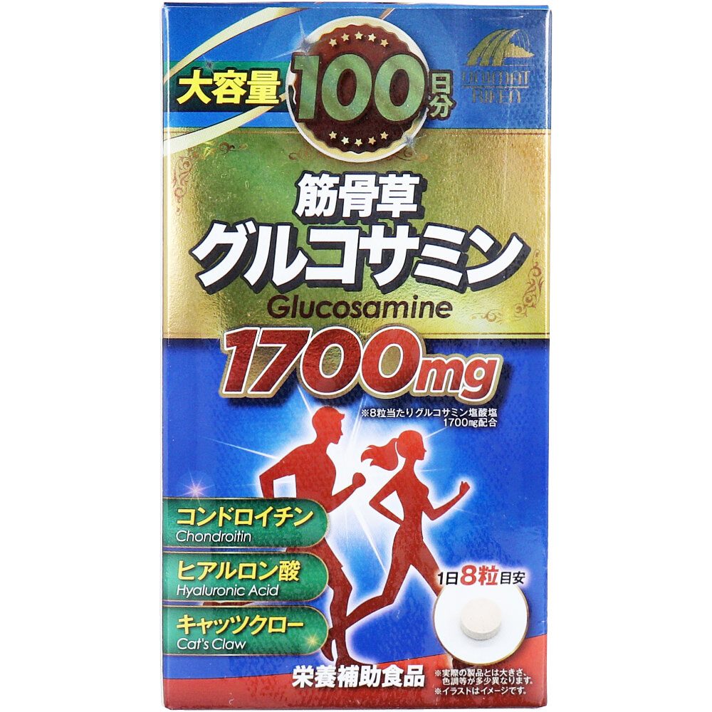 大容量100日分 筋骨草グルコサミン1700mg 800粒入