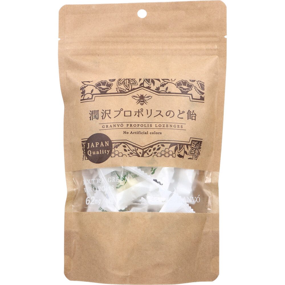 潤沢プロポリスのど飴 レモン風味 74g